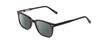 Profile View of Ernest Hemingway H4854 Designer Polarized Reading Sunglasses with Custom Cut Powered Smoke Grey Lenses in Gloss Black Silver Studs  Unisex Cateye Full Rim Acetate 54 mm
