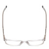 Top View of Ernest Hemingway H4854 Designer Single Vision Prescription Rx Eyeglasses in Clear Crystal Patterned Silver Unisex Cateye Full Rim Acetate 51 mm