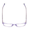 Top View of Ernest Hemingway H4854 Designer Bi-Focal Prescription Rx Eyeglasses in Lilac Purple Crystal Patterned Silver Ladies Cateye Full Rim Acetate 51 mm