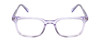 Front View of Ernest Hemingway H4854 Designer Single Vision Prescription Rx Eyeglasses in Lilac Purple Crystal Patterned Silver Ladies Cateye Full Rim Acetate 54 mm
