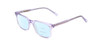 Profile View of Ernest Hemingway H4854 Designer Progressive Lens Blue Light Blocking Eyeglasses in Lilac Purple Crystal Patterned Silver Ladies Cateye Full Rim Acetate 54 mm