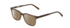 Profile View of Ernest Hemingway H4854 Designer Polarized Reading Sunglasses with Custom Cut Powered Amber Brown Lenses in Olive Green Grey Crystal Smoke Unisex Cateye Full Rim Acetate 51 mm