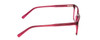Side View of Ernest Hemingway H4854 Ladies Cateye Eyeglasses Raspberry Red Rose Crystal 51 mm