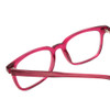 Close Up View of Ernest Hemingway H4854 Designer Single Vision Prescription Rx Eyeglasses in Raspberry Red Rose Crystal Ladies Cateye Full Rim Acetate 54 mm