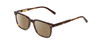 Profile View of Ernest Hemingway H4854 Designer Polarized Reading Sunglasses with Custom Cut Powered Amber Brown Lenses in Brown Gold Auburn Tortoise Havana Unisex Cateye Full Rim Acetate 51 mm