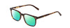 Profile View of Ernest Hemingway H4854 Designer Polarized Reading Sunglasses with Custom Cut Powered Green Mirror Lenses in Brown Gold Auburn Tortoise Havana Unisex Cateye Full Rim Acetate 54 mm