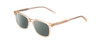 Profile View of Ernest Hemingway H4854 Designer Polarized Reading Sunglasses with Custom Cut Powered Smoke Grey Lenses in Wheat Brown Cystal Patterned Silver Unisex Cateye Full Rim Acetate 51 mm