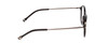 Side View of Ernest Hemingway H4855 Unisex Round Eyeglasses Gloss Black Gun Metal Stripe 48mm