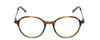 Front View of Ernest Hemingway H4855 Unisex Round Eyeglasses Green Brown Marble/Gun Metal 48mm