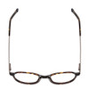 Top View of Ernest Hemingway 4855 Unisex Round Eyeglasses Brown Gold Tortoise/Gun Metal 48mm