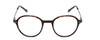 Front View of Ernest Hemingway H4855 Designer Single Vision Prescription Rx Eyeglasses in Brown Gold Tortoise Havana/Gun Metal Unisex Round Full Rim Acetate 48 mm