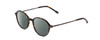 Profile View of Ernest Hemingway H4855 Designer Polarized Sunglasses with Custom Cut Smoke Grey Lenses in Brown Gold Tortoise Havana/Gun Metal Unisex Round Full Rim Acetate 48 mm
