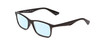 Profile View of Ernest Hemingway H4857 Designer Blue Light Blocking Eyeglasses in Gloss Black Unisex Cateye Full Rim Acetate 53 mm