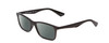 Profile View of Ernest Hemingway H4857 Designer Polarized Sunglasses with Custom Cut Smoke Grey Lenses in Gloss Black Unisex Cateye Full Rim Acetate 56 mm