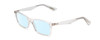 Profile View of Ernest Hemingway H4857 Designer Blue Light Blocking Eyeglasses in Shiny Clear Crystal Unisex Cateye Full Rim Acetate 56 mm