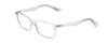 Profile View of Ernest Hemingway H4857 Designer Progressive Lens Blue Light Blocking Eyeglasses in Shiny Clear Crystal Unisex Cateye Full Rim Acetate 56 mm