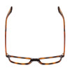 Top View of Ernest Hemingway H4857 Designer Single Vision Prescription Rx Eyeglasses in Shiny Tiger Brown Yellow Orange Tortoise Havana Unisex Cateye Full Rim Acetate 56 mm