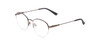 Profile View of Ernest Hemingway H4858 Unisex Round Semi-Rimless Eyeglasses Gun Metal/Grey 49 mm