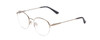 Profile View of Ernest Hemingway H4858 Unisex Round Semi-Rimless Eyeglasses in Silver/Grey 49 mm