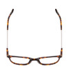 Top View of Ernest Hemingway H4859 Ladies Cateye Eyeglasses Brown Gold Tortoise Silver 50 mm