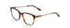 Profile View of Ernest Hemingway H4859 Designer Progressive Lens Blue Light Blocking Eyeglasses in Brown Amber Gold Tortoise Havana Silver Ladies Cateye Full Rim Acetate 50 mm