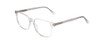 Profile View of Ernest Hemingway H4860 Designer Progressive Lens Blue Light Blocking Eyeglasses in Clear Crystal Silver Glitter Unisex Cateye Full Rim Acetate 52 mm