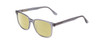 Profile View of Ernest Hemingway H4860 Designer Polarized Reading Sunglasses with Custom Cut Powered Sun Flower Yellow Lenses in Grey Blue Crystal Unisex Cateye Full Rim Acetate 52 mm