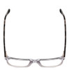 Top View of Ernest Hemingway H4861 Designer Single Vision Prescription Rx Eyeglasses in Clear Crystal/Grey Black Tortoise Havana Unisex Cateye Full Rim Acetate 55 mm