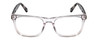 Front View of Ernest Hemingway H4861 Designer Bi-Focal Prescription Rx Eyeglasses in Clear Crystal/Grey Black Tortoise Havana Unisex Cateye Full Rim Acetate 55 mm