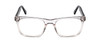 Front View of Ernest Hemingway H4861 Designer Single Vision Prescription Rx Eyeglasses in Clear Crystal/Gloss Black Unisex Cateye Full Rim Acetate 55 mm
