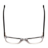 Top View of Ernest Hemingway H4861 Designer Bi-Focal Prescription Rx Eyeglasses in Clear Crystal/Gloss Black Unisex Cateye Full Rim Acetate 55 mm
