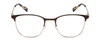 Front View of Ernest Hemingway 4862 Unisex Cateye Semi-Rimless Eyeglasses in Brown/Silver 52mm