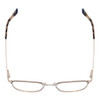 Top View of Ernest Hemingway 4862 Unisex Cateye Semi-Rimless Eyeglasses in Brown/Silver 52mm