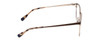 Side View of Ernest Hemingway H4862 Designer Single Vision Prescription Rx Eyeglasses in Satin Brown/Silver Geometric Pattern Unisex Cateye Full Rim Stainless Steel 52 mm
