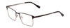 Profile View of Ernest Hemingway 4863 Unisex Semi-Rimless Eyeglasses Black/Silver Geometric 52mm