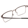 Close Up View of Ernest Hemingway 4863 Unisex Semi-Rimless Eyeglasses Black/Silver Geometric 52mm