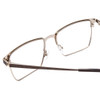 Close Up View of Ernest Hemingway 4863 Unisex Semi-Rimless Eyeglasses Satin Gun Metal/Silver 52mm