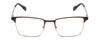 Front View of Ernest Hemingway 4863 Unisex Semi-Rimless Eyeglasses Satin Gun Metal/Silver 52mm