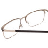 Close Up View of Ernest Hemingway 4864 Unisex Cateye Semi-Rimless Eyeglasses in Black Silver 58mm