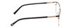 Side View of Ernest Hemingway 4864 Unisex Cateye Semi-Rimless Eyeglasses in Black Silver 58mm