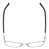 Top View of Ernest Hemingway 4864 Unisex Cateye Semi-Rimless Eyeglasses in Black Silver 58mm