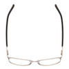 Top View of Ernest Hemingway 4864 Unisex Cateye Semi-Rimless Eyeglasses in Brown Silver 58mm