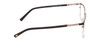 Side View of Ernest Hemingway H4864 Designer Blue Light Blocking Eyeglasses in Matte Brown Satin Silver Unisex Cateye Full Rim Stainless Steel 58 mm