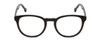 Front View of Ernest Hemingway H4865 Designer Progressive Lens Prescription Rx Eyeglasses in Gloss Black/Rounded Tips Unisex Cateye Full Rim Acetate 49 mm