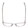 Top View of Ernest Hemingway H4865 Designer Single Vision Prescription Rx Eyeglasses in Clear Crystal Silver Glitter/Rounded Tips Unisex Cateye Full Rim Acetate 49 mm