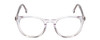 Front View of Ernest Hemingway H4865 Designer Progressive Lens Prescription Rx Eyeglasses in Clear Crystal Silver Glitter/Rounded Tips Unisex Cateye Full Rim Acetate 49 mm
