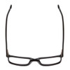 Top View of Ernest Hemingway H4866 Designer Single Vision Prescription Rx Eyeglasses in Gloss Black/Silver Accents Unisex Cateye Full Rim Acetate 51 mm