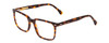 Profile View of Ernest Hemingway H4866 Designer Reading Eye Glasses with Custom Cut Powered Lenses in Brown Amber Tortoise/Silver Accent Unisex Cateye Full Rim Acetate 51 mm