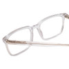 Close Up View of Ernest Hemingway H4866 Designer Single Vision Prescription Rx Eyeglasses in Clear Crystal/Silver Glitter Accent Unisex Cateye Full Rim Acetate 51 mm