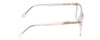Side View of Ernest Hemingway H4866 Designer Blue Light Blocking Eyeglasses in Clear Crystal/Silver Glitter Accent Unisex Cateye Full Rim Acetate 51 mm